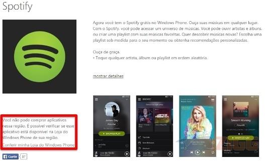 Como baixar o Spotify para Windows Phone no Brasil
