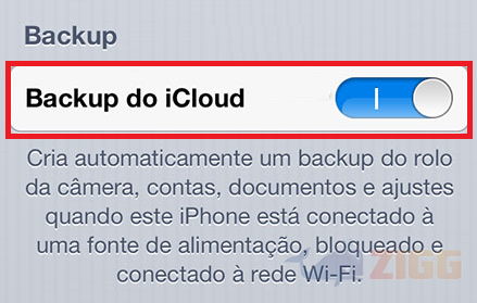 backup do iCloud