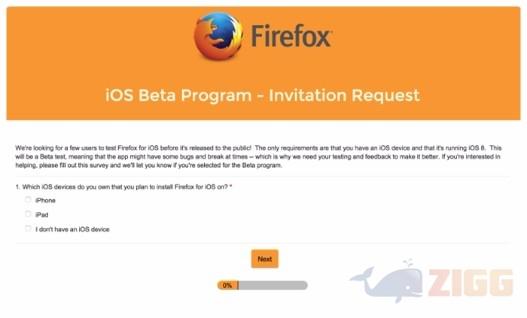 Mozilla começa programa Beta do Firefox para iOS