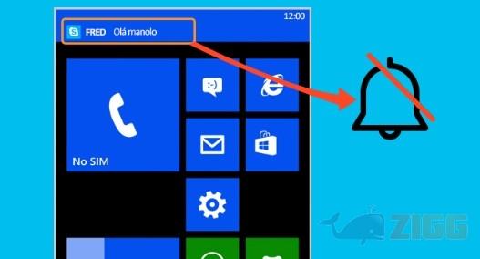 Como desativar as notificações de aplicativos no Windows Phone