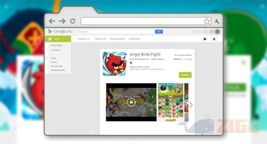 Novo visual do google play para web