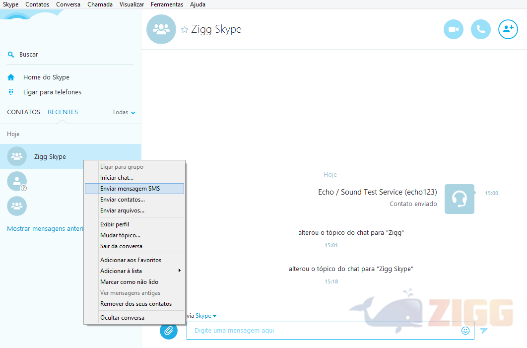 SMS via Skype