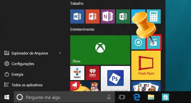 Fixe aplicativos no Menu Iniciar do Windows 10