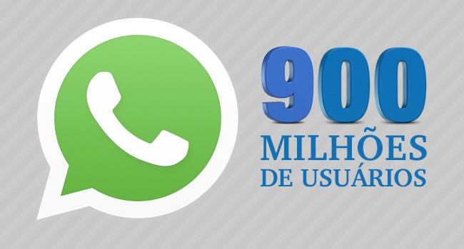 WhatsApp alcança marca 900 milhões de usuários ativos
