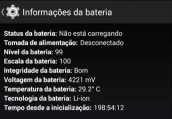bateria do Android