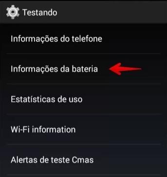 bateria do Android