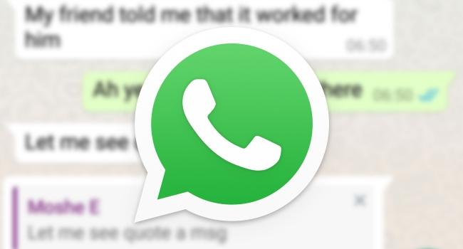 Responda mensagens específicas em conversas de grupo no Whatsapp