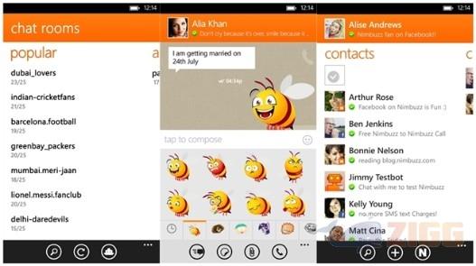 Nimbuzz Messenger para Windows Phone