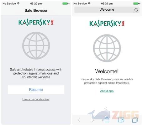 Kaspersky Safe Browser para iOS