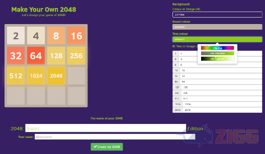 make your own 2048