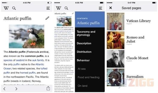 Wikipedia para iPhone, iPad e iPod